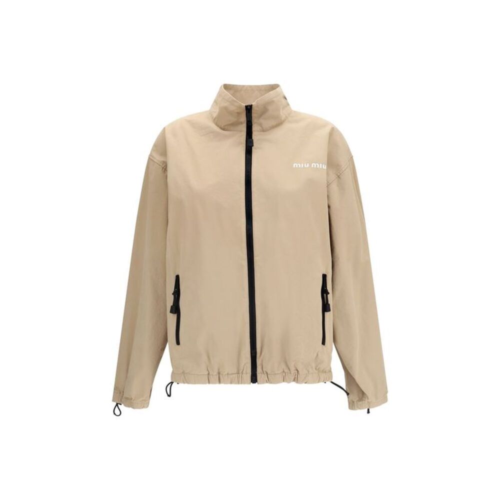 Miu Miu Beige Cotton Full-Length Women's Jacket